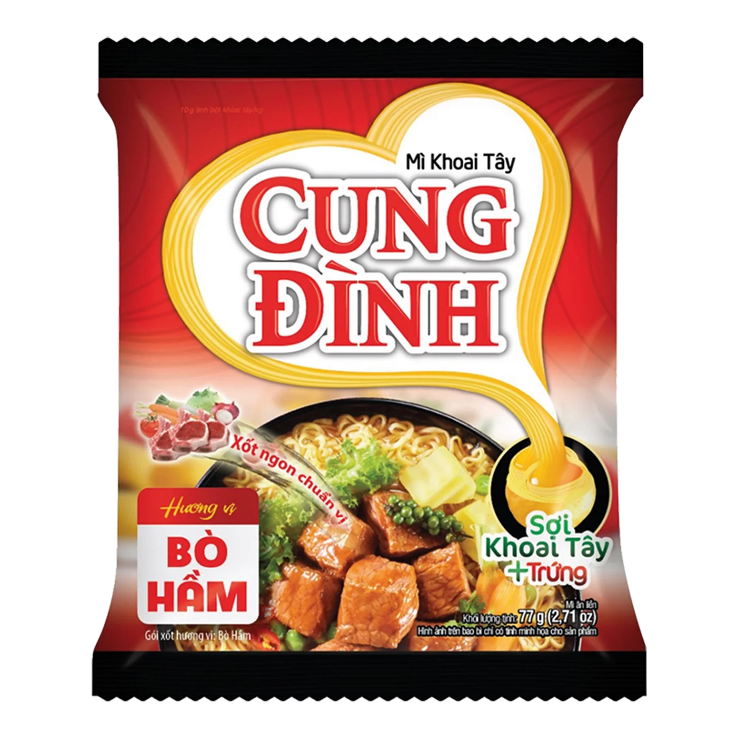 CUNG DINH Instant Nudeln Stewed Beef 77G