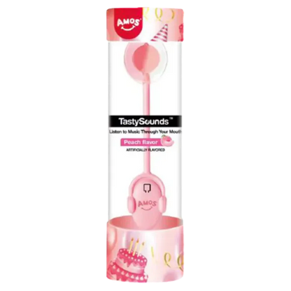 AMOS Tasty Sounds Lollip. Peach Happy Birthday 16G