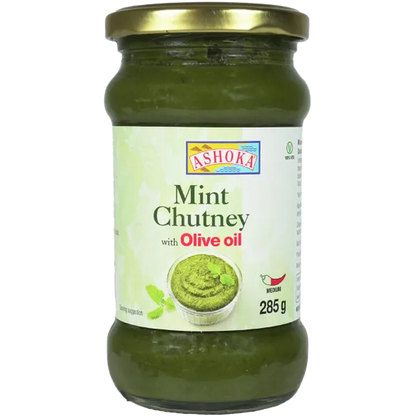 ASHOKA Minze-Chutney mit Olivenöl Sauce 285G