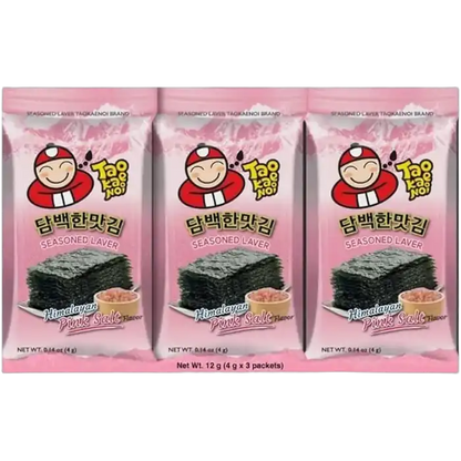 TAOKAENOI Seasoned Laver Seaweed Pink Salt 3x4G
