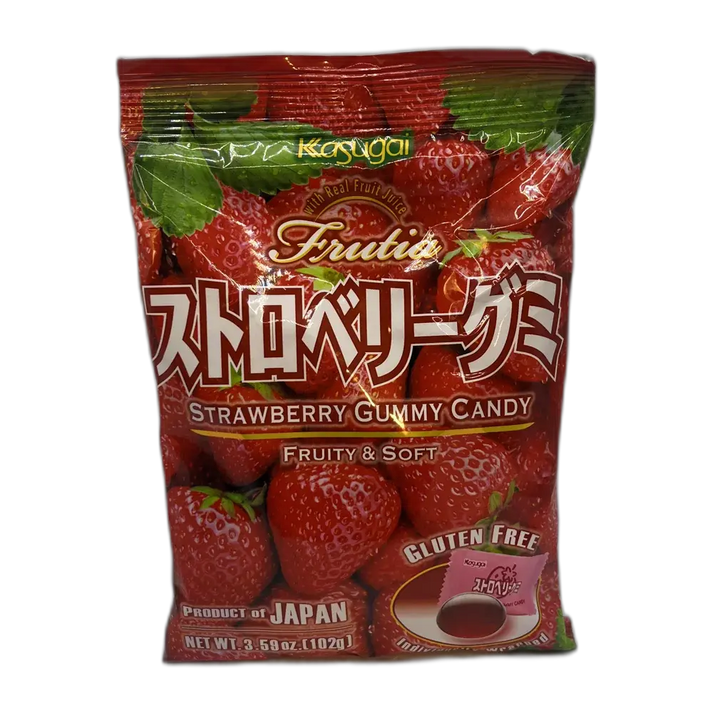 KASUGAI Fruchtgummi Erdbeereschmack 102G