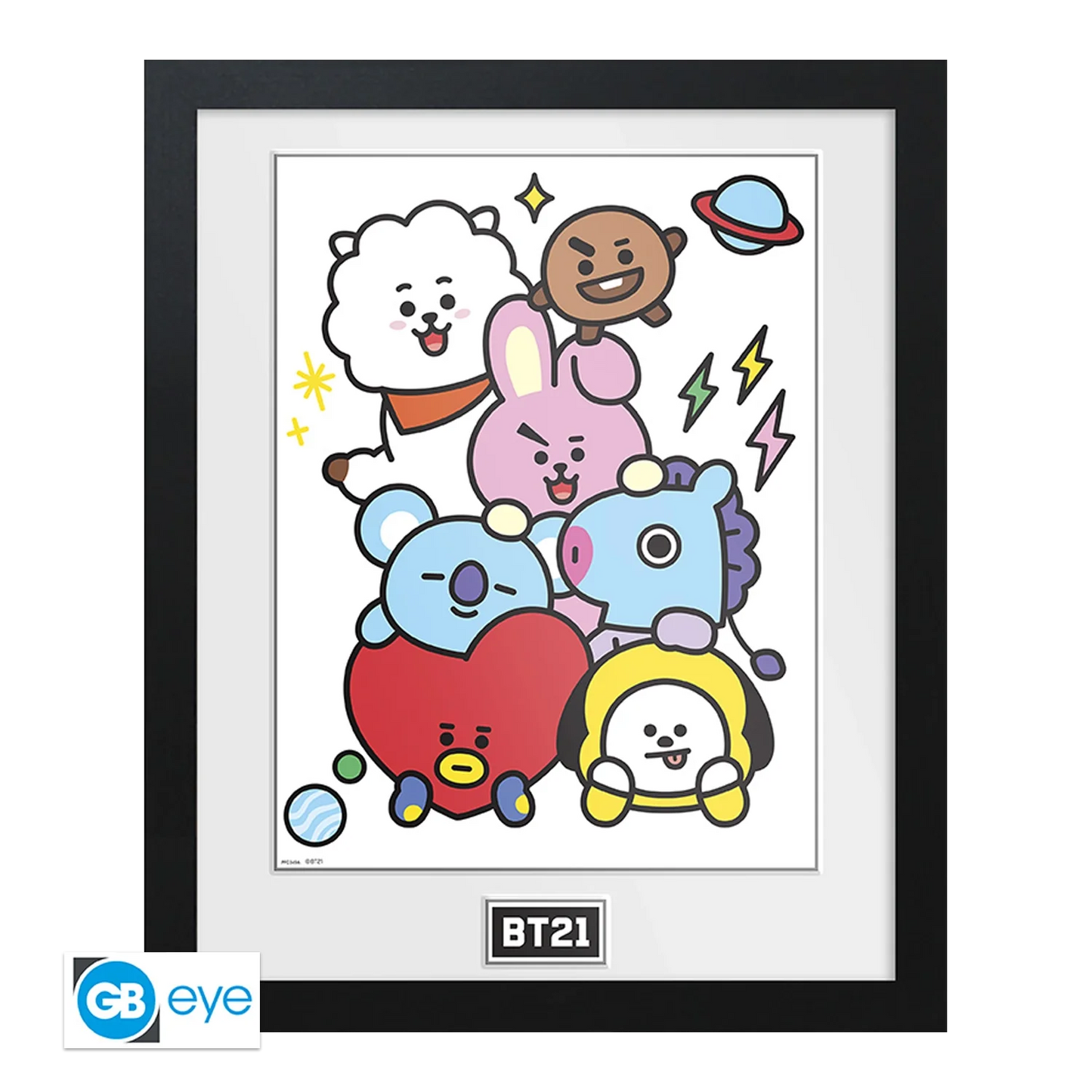 BT21 Framed Print Characters Stack