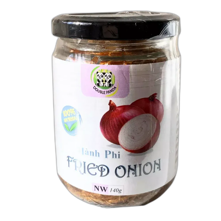 DOUBLE PANDA Fried Onion in Oil 140G – Knusprige Röstzwiebeln für asiatische Gerichte