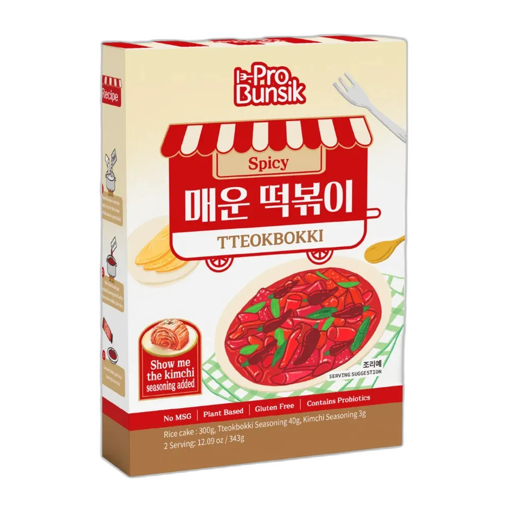 PROBUNSIK Tteokbokki Spicy – Schnelles koreanisches Street Food 343g