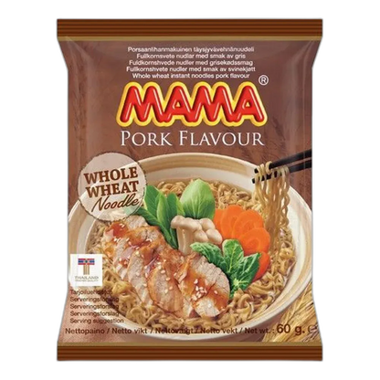 MAMA Instant Nudeln Vollkorn mit Pork-Geschmack 60G – Thai-Nudelgericht