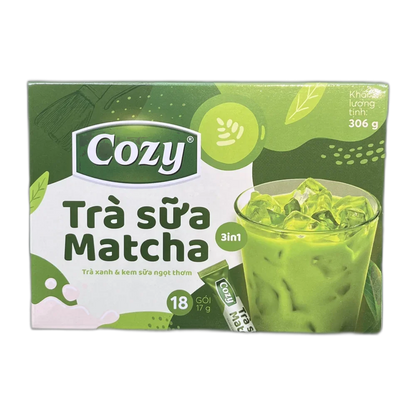 COZY Matcha Milk Tea 3in1 Tra Sua 306G