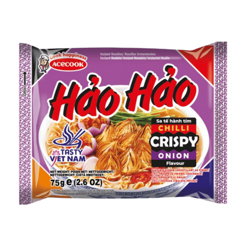 HAO HAO Instant Nudeln Chili Crispy Onion 75G